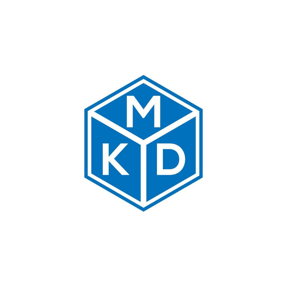 MKD letter logo design on black background. MKD creative initials letter logo concept. MKD letter design. vector