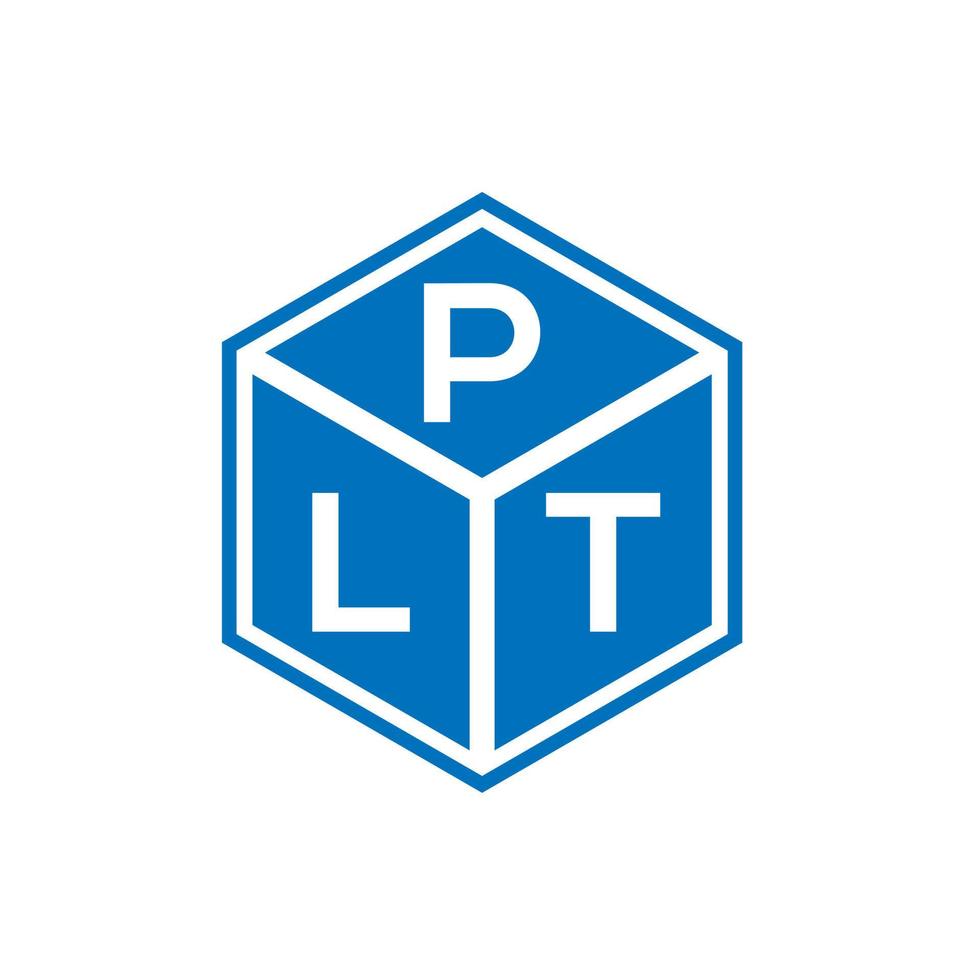 diseño de logotipo de letra plt sobre fondo negro. concepto de logotipo de letra de iniciales creativas plt. diseño de letra plt. vector