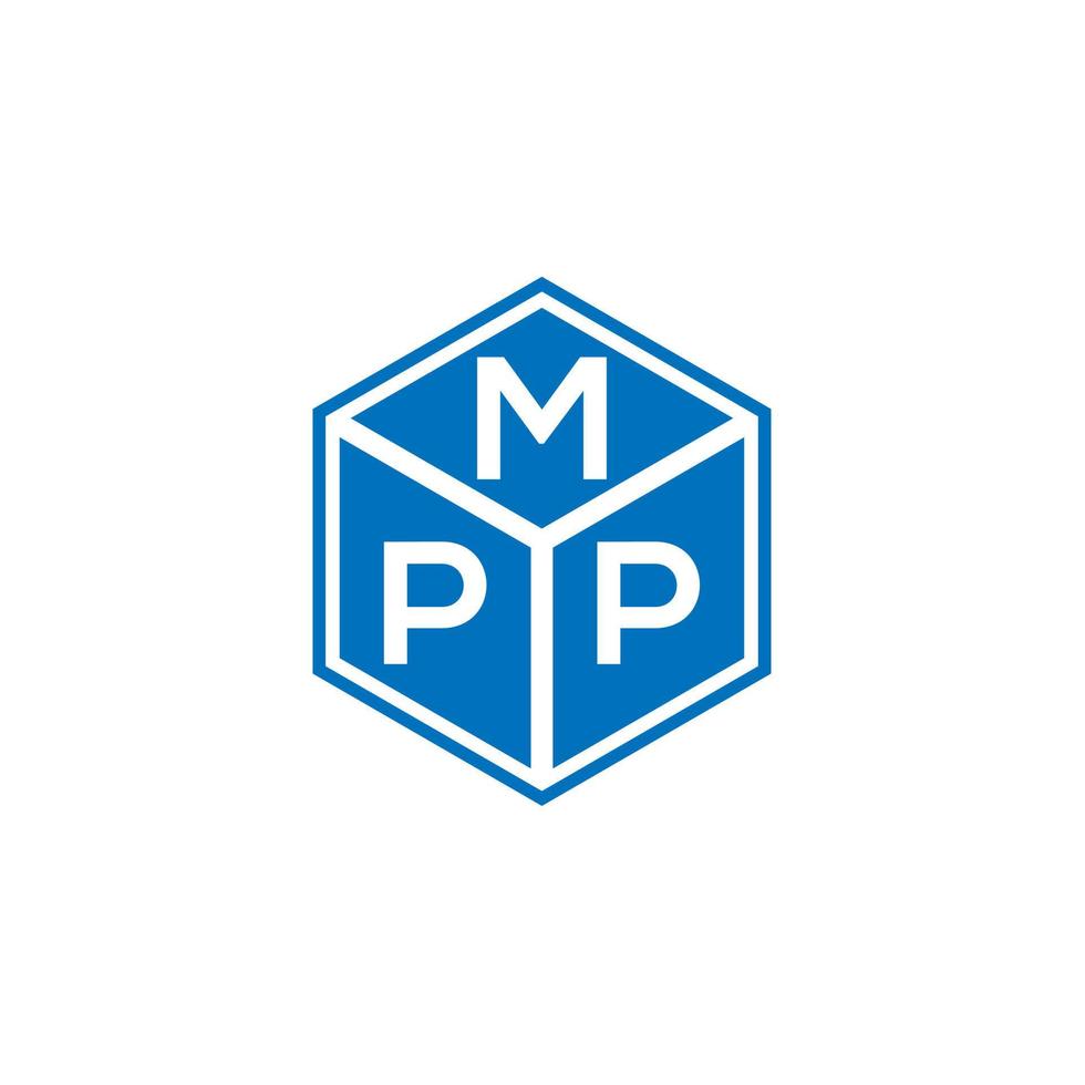 diseño de logotipo de letra mpp sobre fondo negro. concepto de logotipo de letra de iniciales creativas mpp. diseño de letras mpp. vector