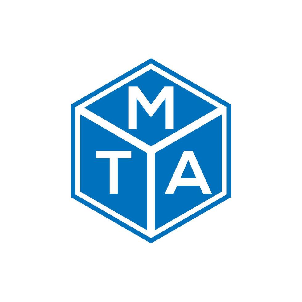 MTA letter logo design on black background. MTA creative initials letter logo concept. MTA letter design. vector