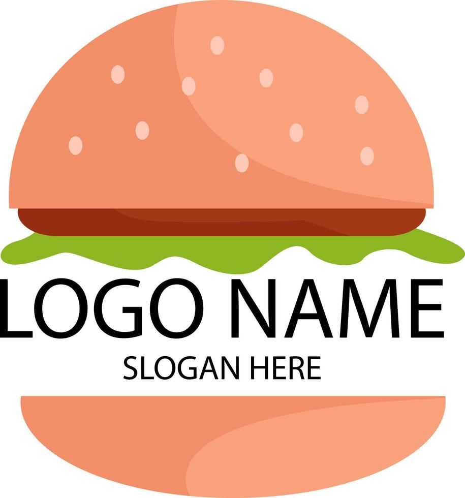Burger company logo design template Royalty Free Vector
