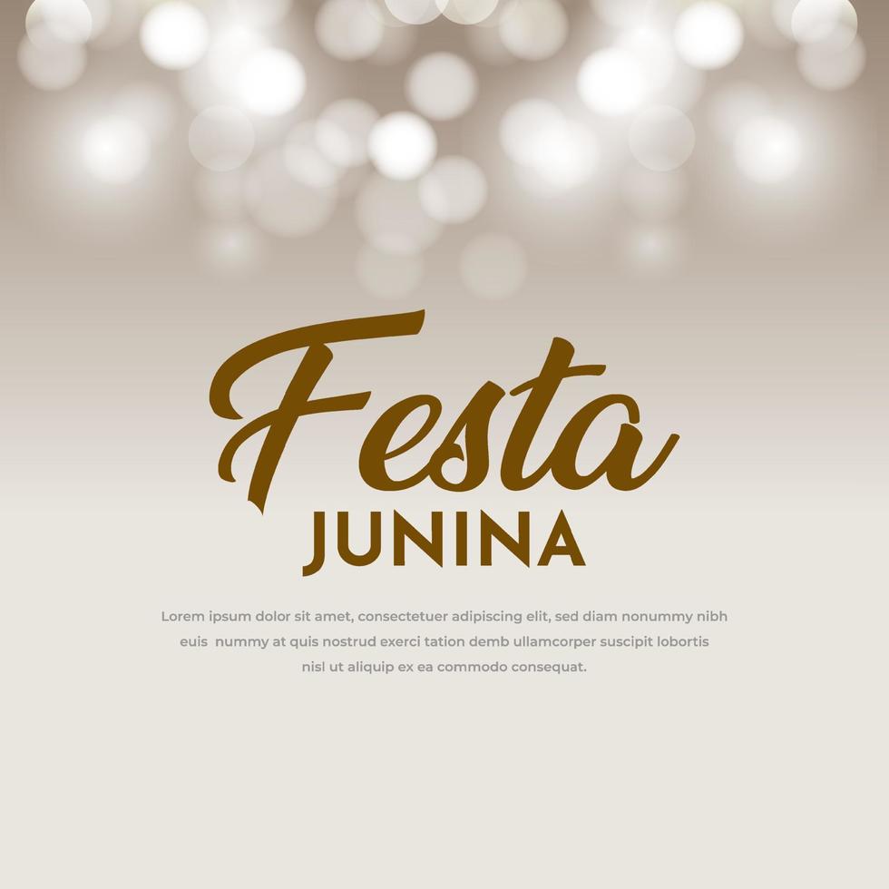 Elegant Festa Junina Festival poster design vector. Simple and clean template design of Festa Junina Festival. vector