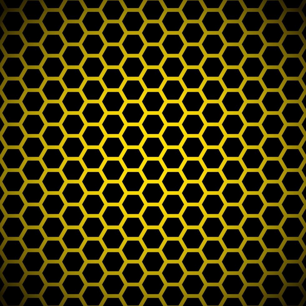 Dark yellow honeycomb background texture vector. Modern honeycomb background vector. Hexagon pattern background vector. vector