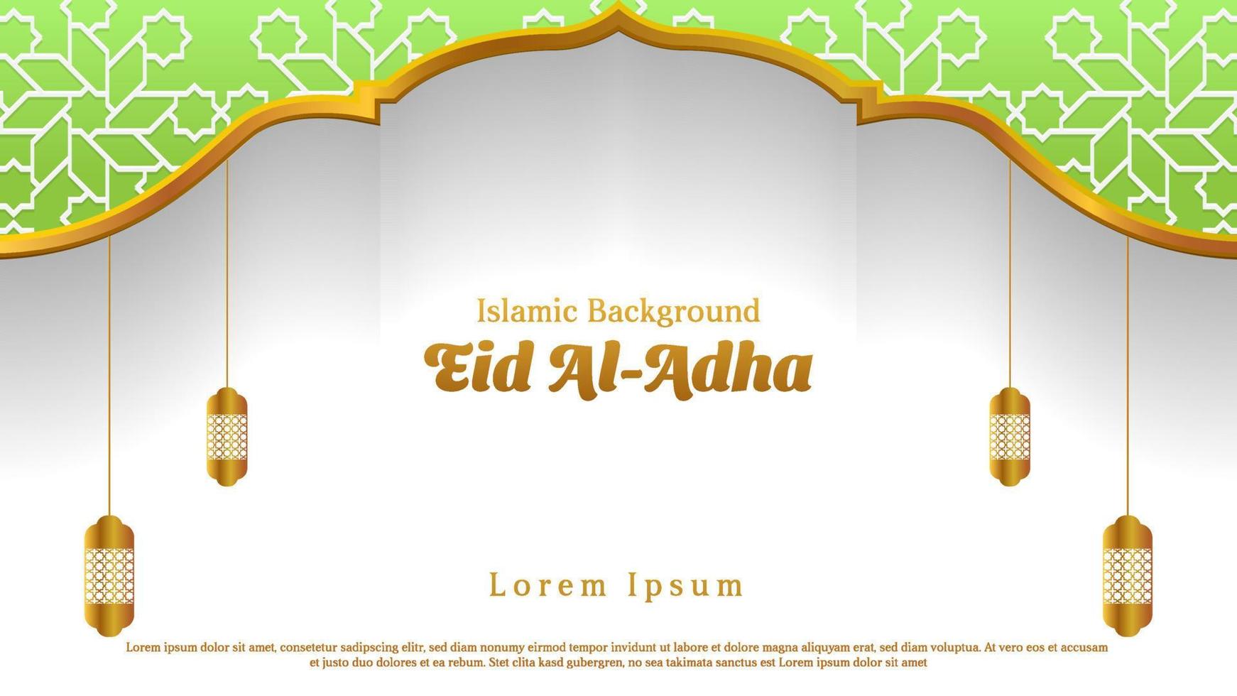 diseño de fondo islámico. plantilla de diseño de tarjeta de felicitación eid al adha, ilustración vectorial islámica vector