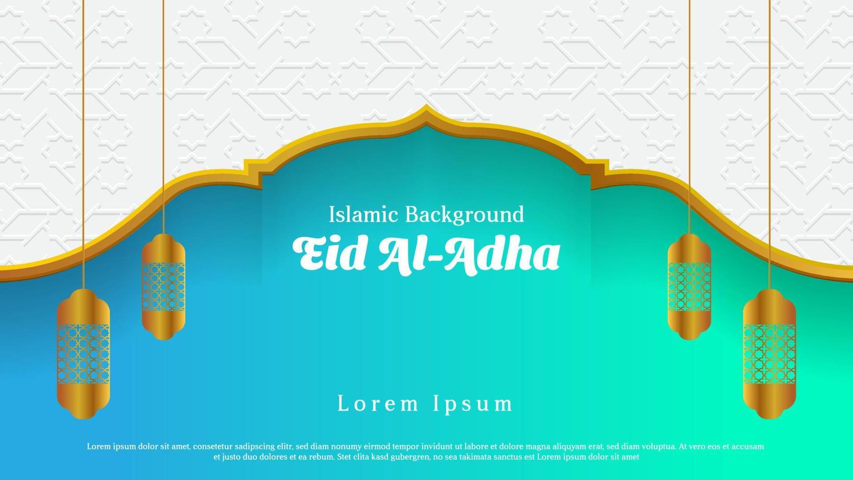 Islamic background design. eid Al Adha greeting card design template, islamic vector illustration