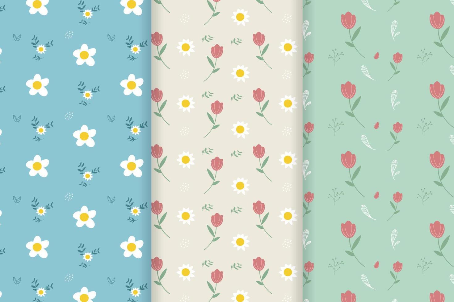 pattern with flowers background vector