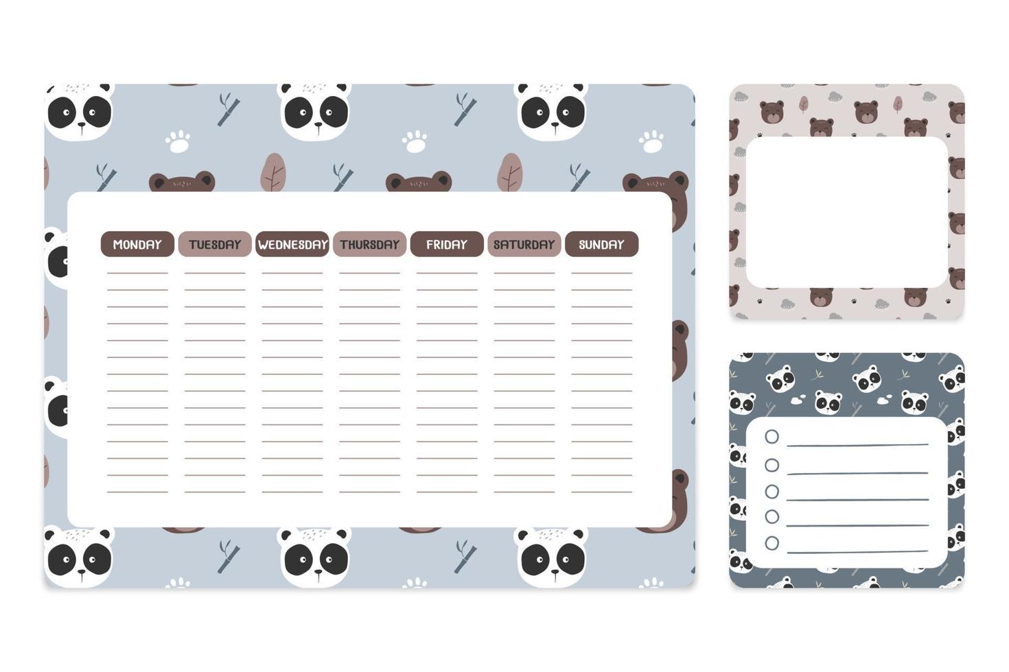 scrapbook memo and planner collection vector