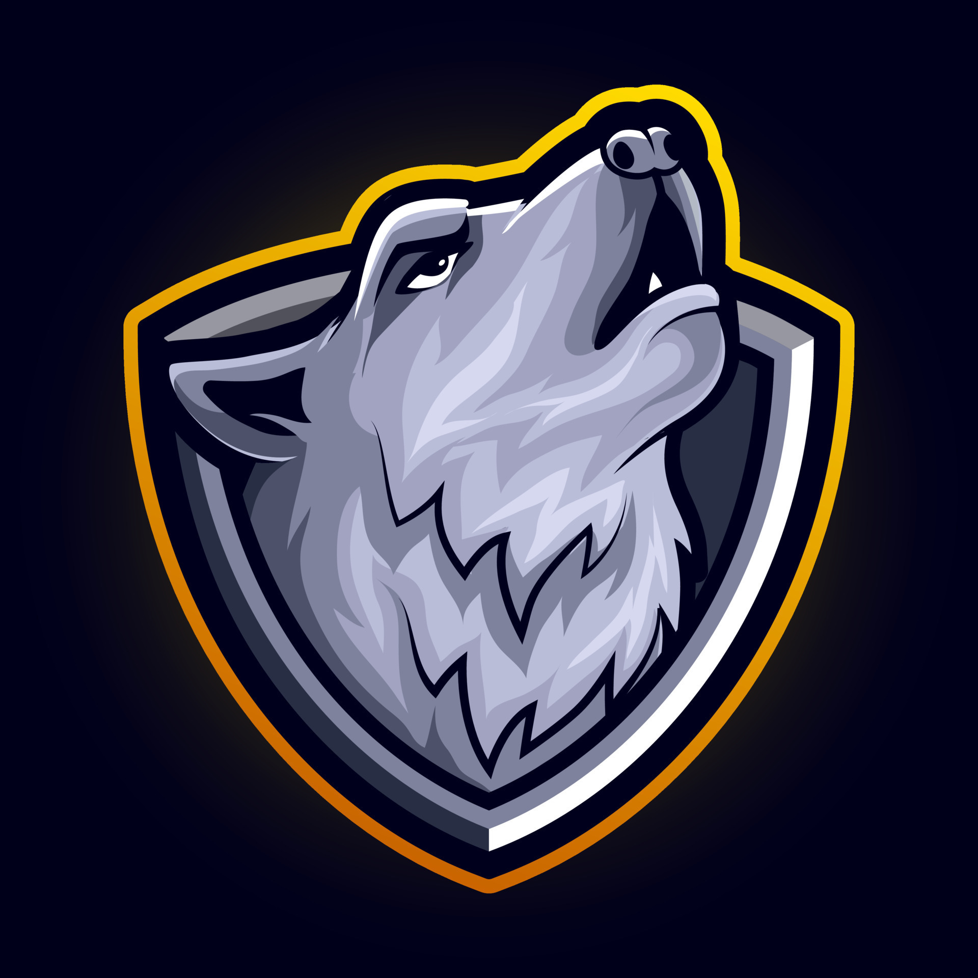head wolf angry animal mascot for sports and esports logo vector  illustration 7557883 Vector Art at Vecteezy