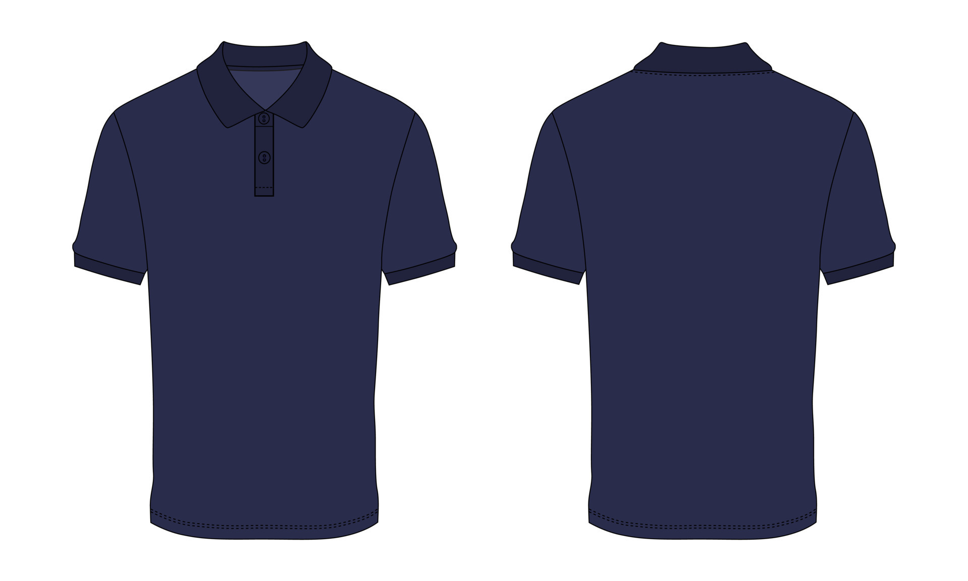 Polo Shirt Template Vector Art, Icons, and Graphics for Free Download