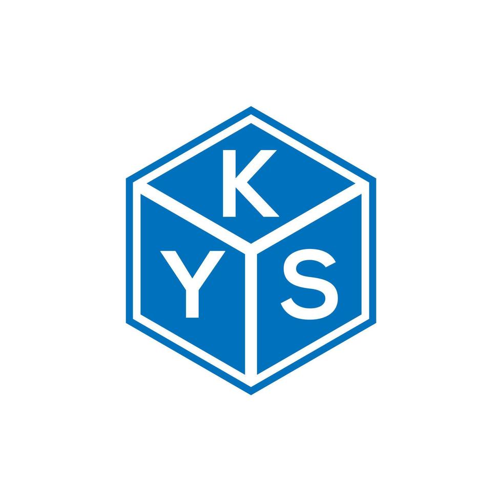 diseño del logotipo de la letra kys sobre fondo negro. concepto del logotipo de la letra de las iniciales creativas de kys. diseño de letras kys. vector