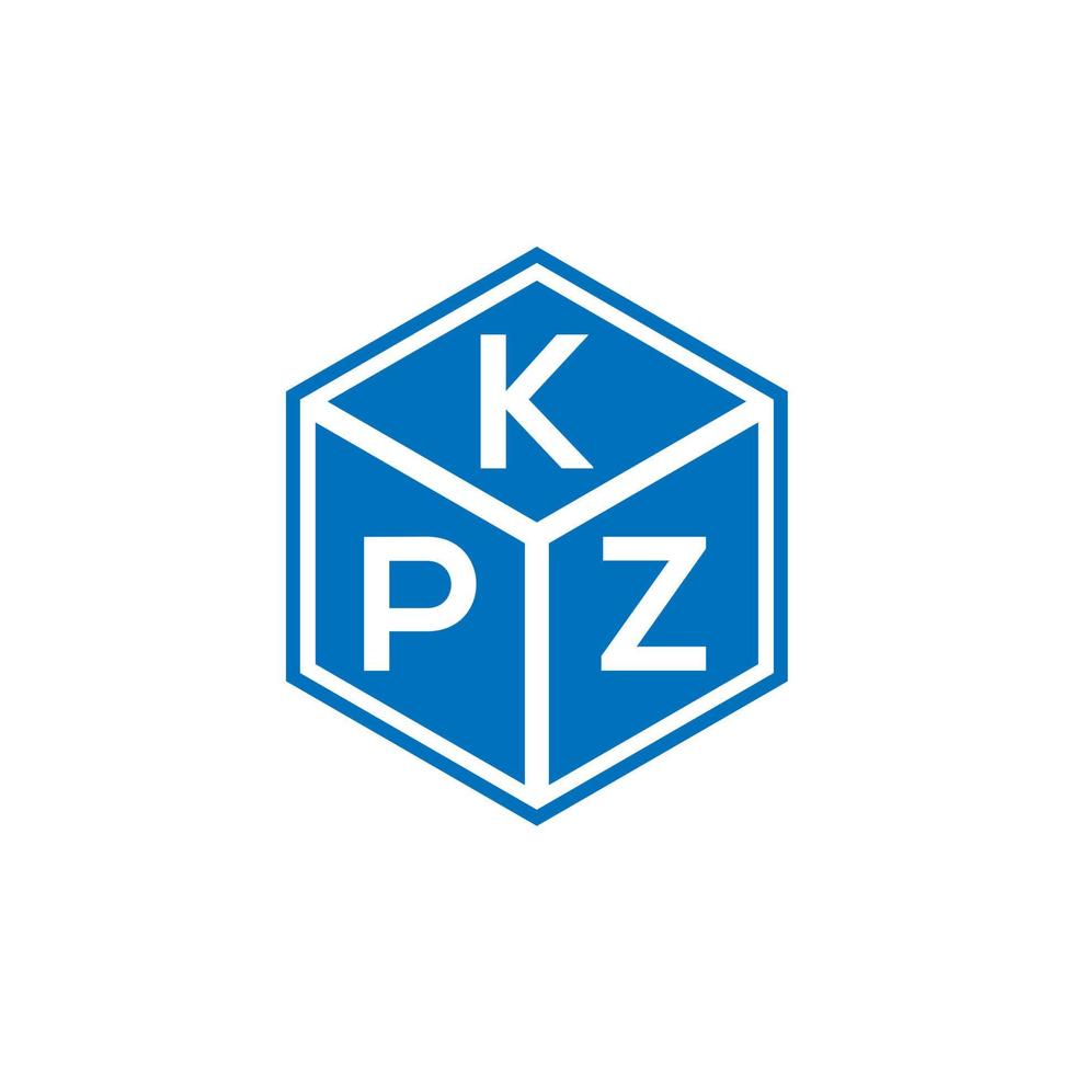 KPZ letter logo design on black background. KPZ creative initials letter logo concept. KPZ letter design. vector