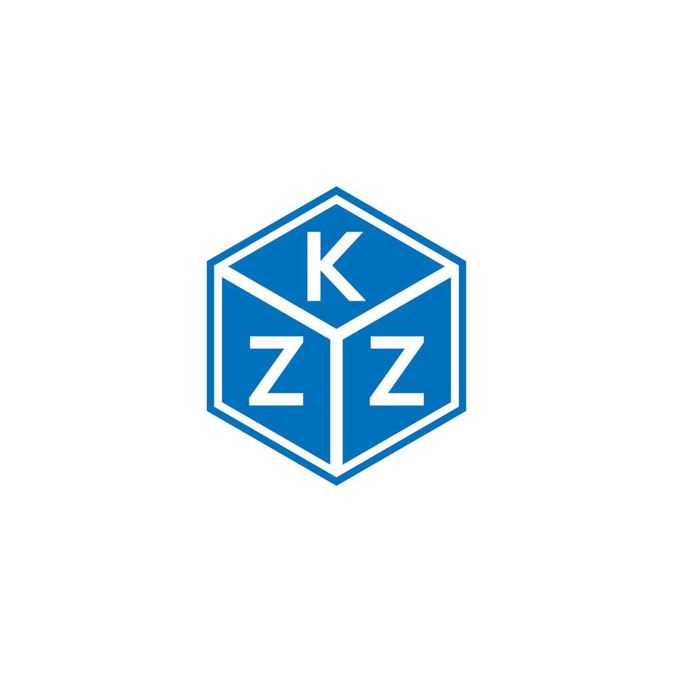 diseño del logotipo de la letra kzz sobre fondo negro. concepto de logotipo de letra inicial creativa kzz. diseño de letras kzz. vector