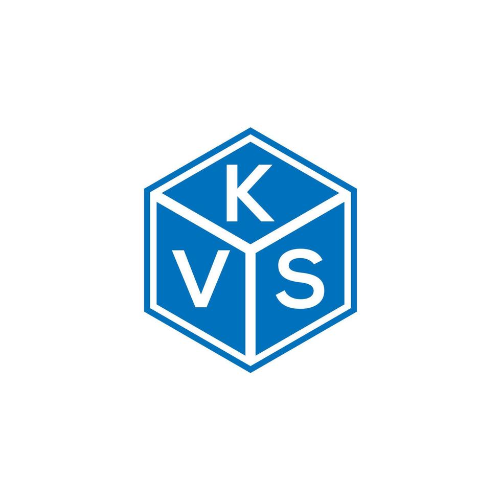 diseño del logotipo de la letra kvs sobre fondo negro. concepto de logotipo de letra de iniciales creativas kvs. diseño de letras kvs. vector