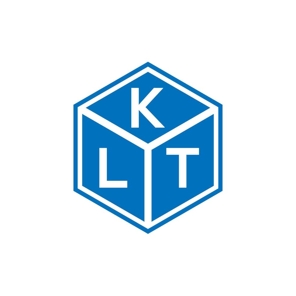 diseño de logotipo de letra klt sobre fondo negro. concepto de logotipo de letra de iniciales creativas klt. diseño de letras klt. vector