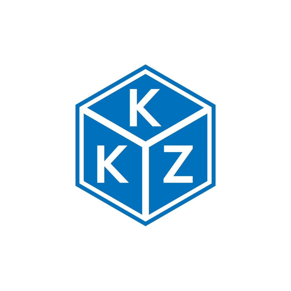 KKZ letter logo design on black background. KKZ creative initials letter logo concept. KKZ letter design. vector