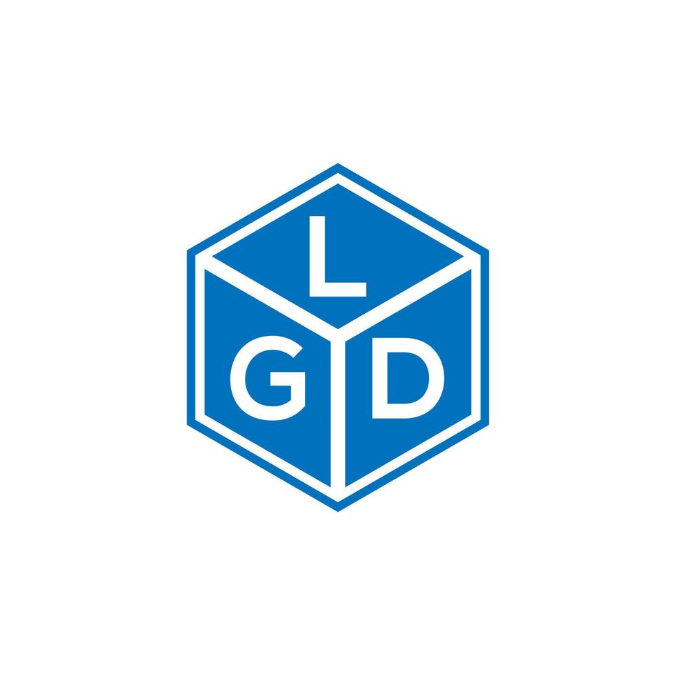LGD letter logo design on black background. LGD creative initials letter logo concept. LGD letter design. vector