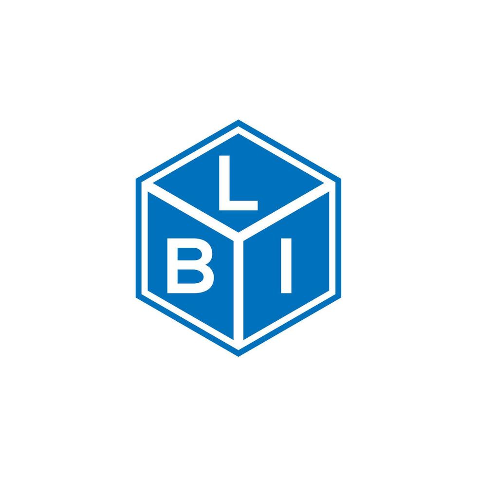 diseño de logotipo de letra lbi sobre fondo negro. concepto de logotipo de letra inicial creativa lbi. diseño de letras lbi. vector