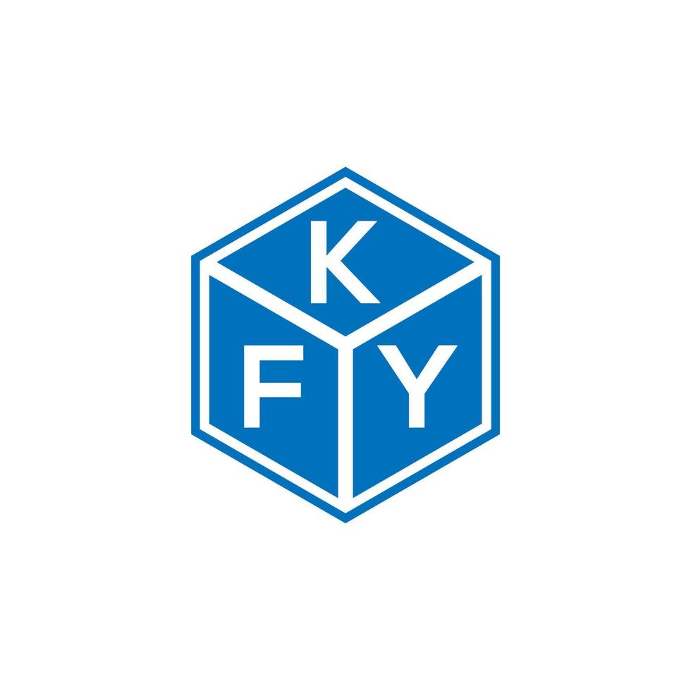 diseño de logotipo de letra kfy sobre fondo negro. concepto de logotipo de letra de iniciales creativas kfy. diseño de letras kfy. vector