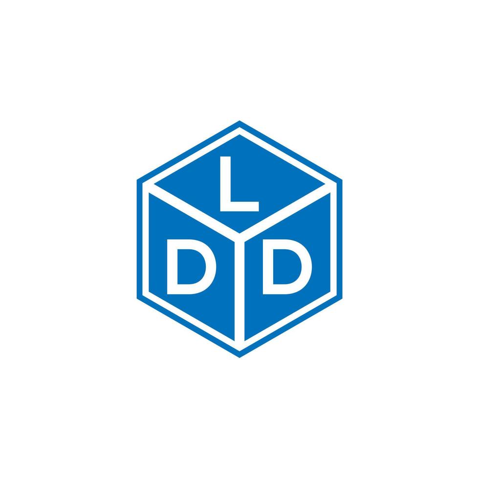 diseño de logotipo de letra ldd sobre fondo negro. concepto de logotipo de letra de iniciales creativas ldd. diseño de letras ldd. vector