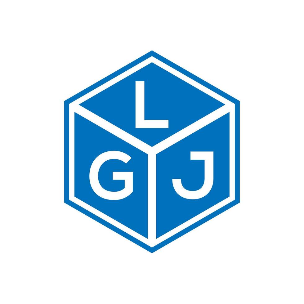 diseño de logotipo de letra lgj sobre fondo negro. concepto de logotipo de letra de iniciales creativas lgj. diseño de letras lgj. vector