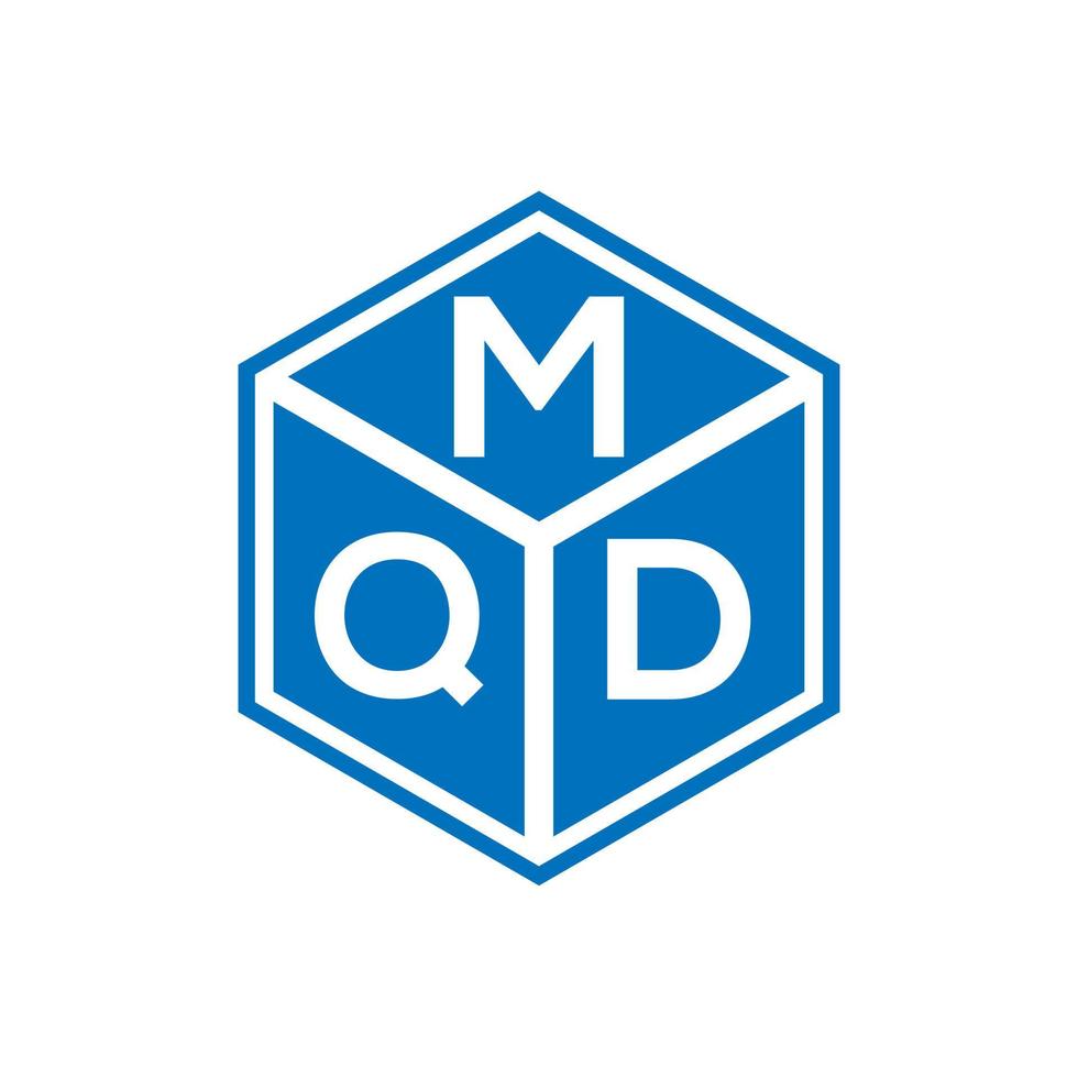 MQD letter logo design on black background. MQD creative initials