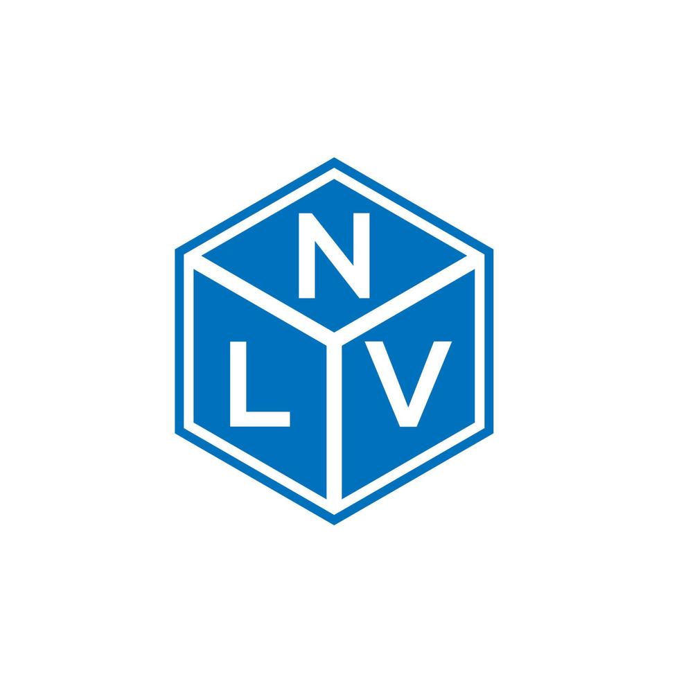 diseño de logotipo de letra nlv sobre fondo negro. concepto de logotipo de letra de iniciales creativas nlv. diseño de letras nlv. vector