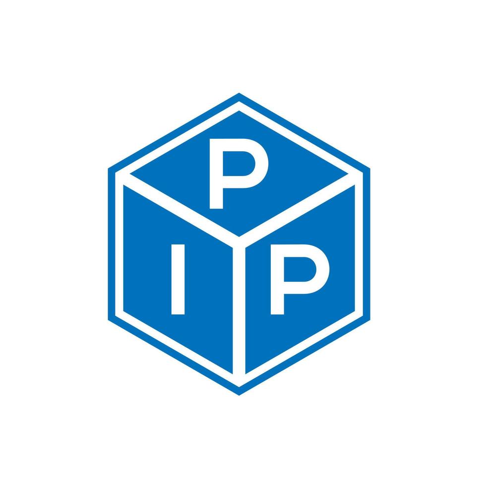 PIP letter logo design on black background. PIP creative initials