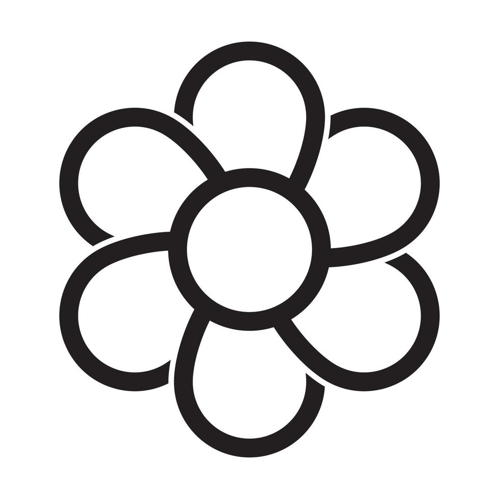 vector de icono de flor para diseño gráfico, logotipo, sitio web, redes sociales, aplicación móvil, ilustración de interfaz de usuario