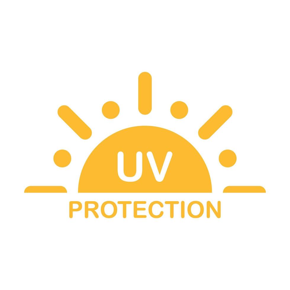 icono de protección contra la radiación uv símbolo de luz ultravioleta solar vectorial para diseño gráfico, logotipo, sitio web, redes sociales, aplicación móvil, ilustración de interfaz de usuario. vector