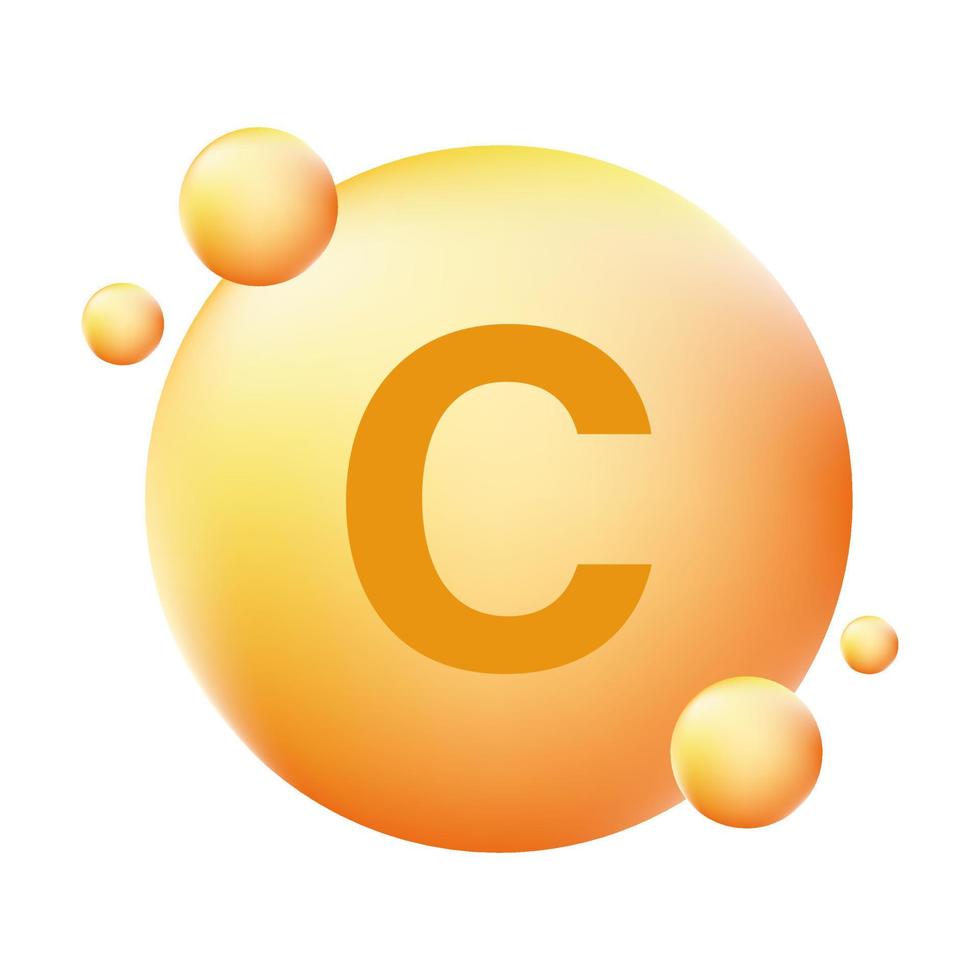 vitamina c brillante píldora cápsula icono vector belleza tratamiento nutrición cuidado de la piel concepto para diseño gráfico, logotipo, sitio web, redes sociales, aplicación móvil, ilustración de interfaz de usuario