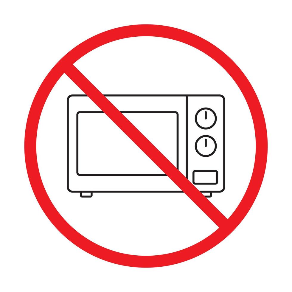 No microwave icon vector for graphic design, logo, website, social
