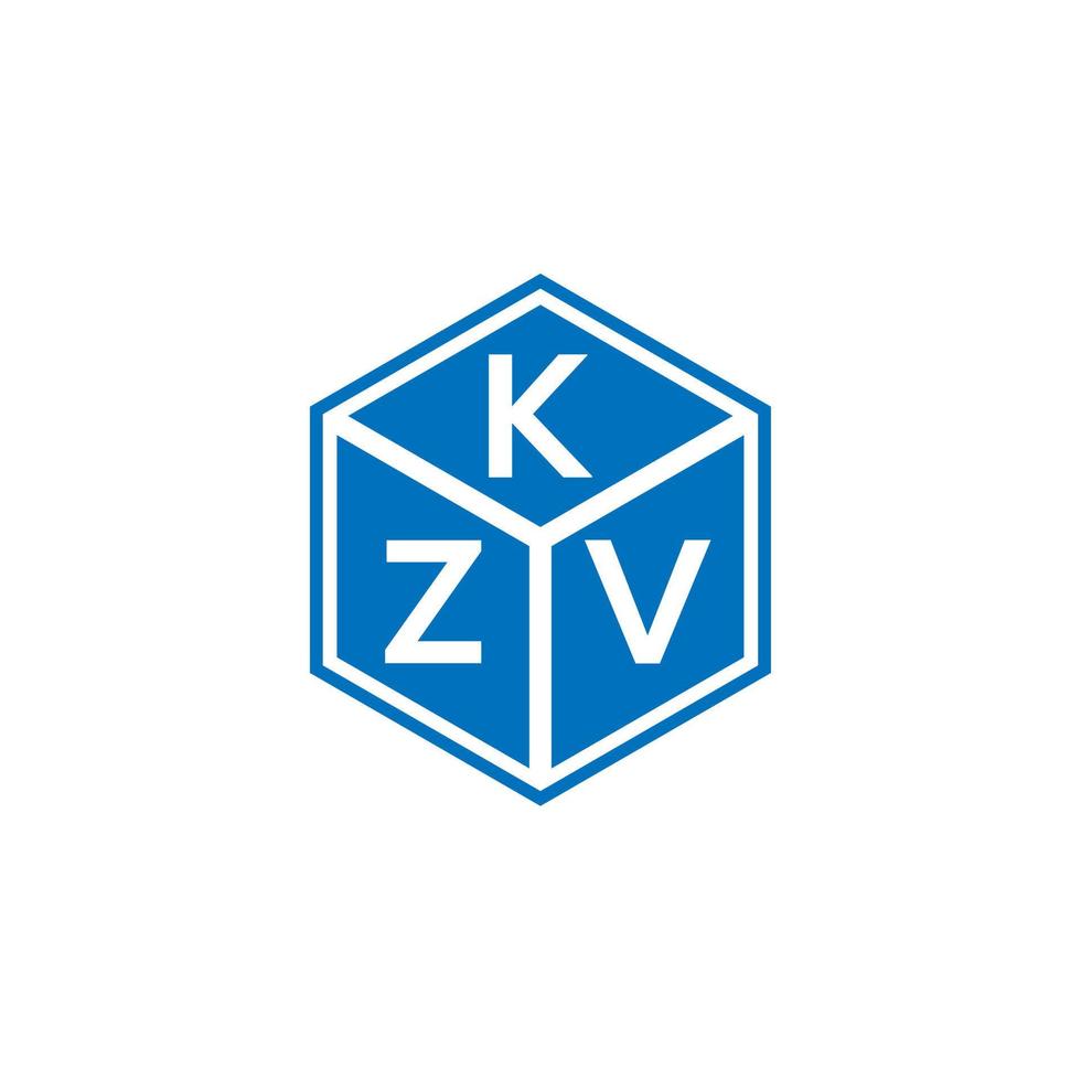 diseño de logotipo de letra kzv sobre fondo negro. concepto de logotipo de letra de iniciales creativas kzv. diseño de letras kzv. vector
