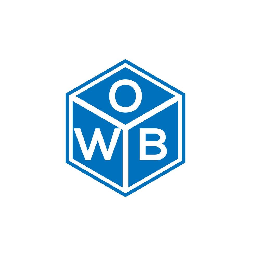 OWB letter logo design on black background. OWB creative initials letter logo concept. OWB letter design. vector