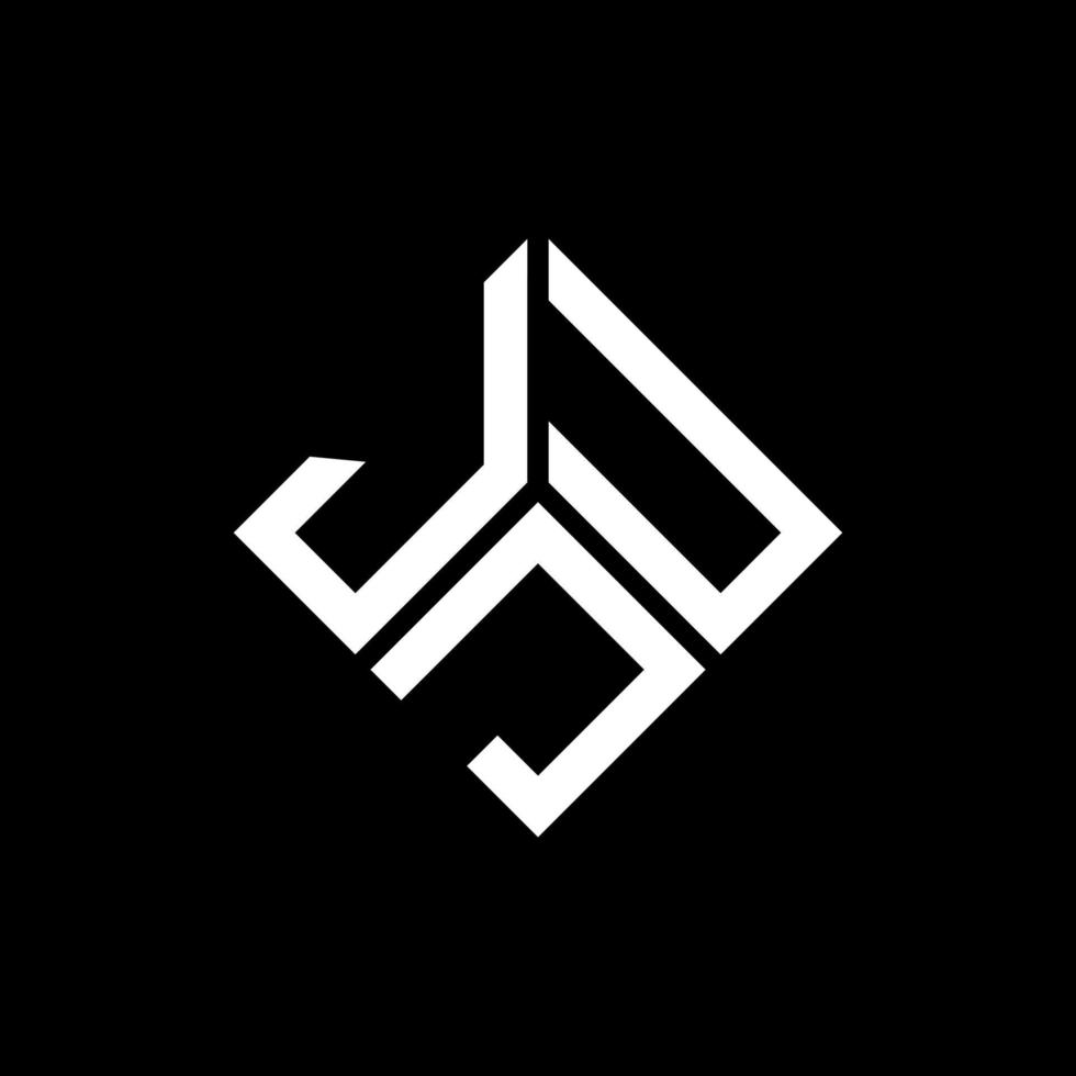 JUJ letter logo design on black background. JUJ creative initials letter logo concept. JUJ letter design. vector