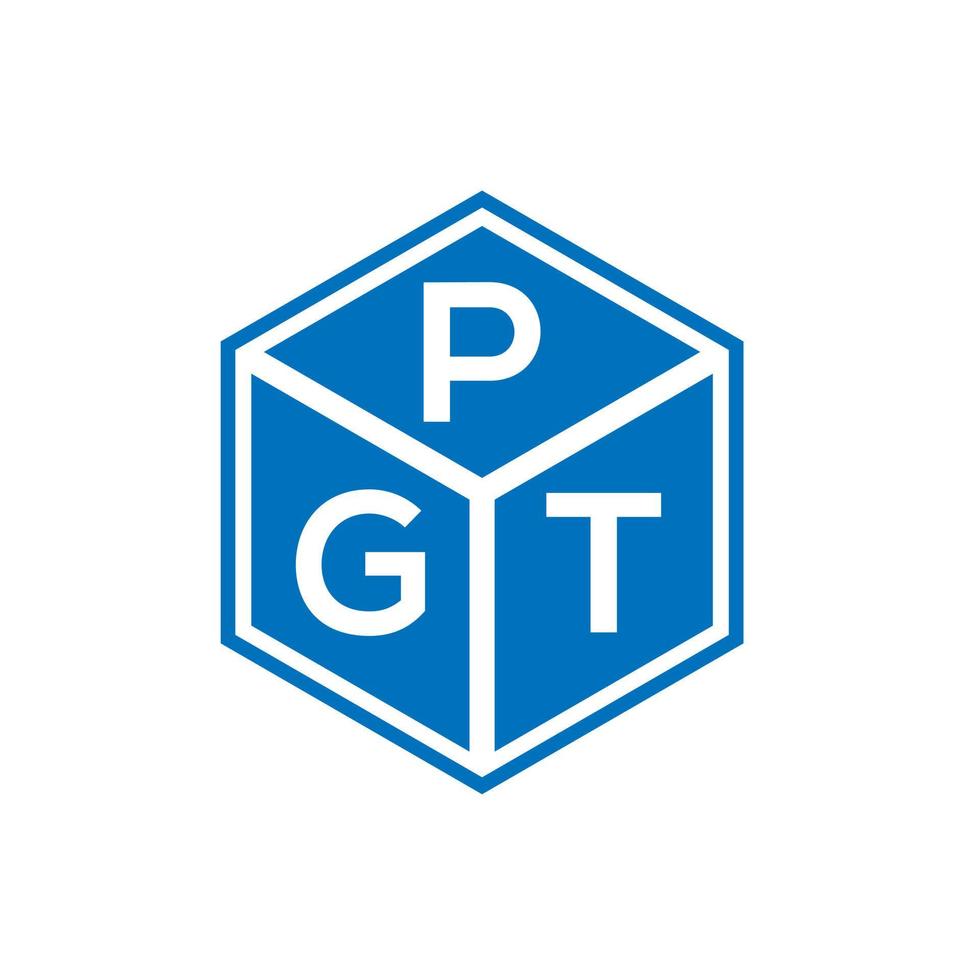 PGT letter logo design on black background. PGT creative initials letter logo concept. PGT letter design. vector