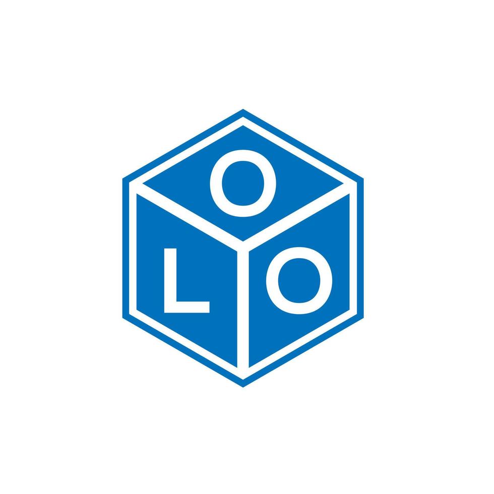 OLO letter logo design on black background. OLO creative initials letter logo concept. OLO letter design. vector