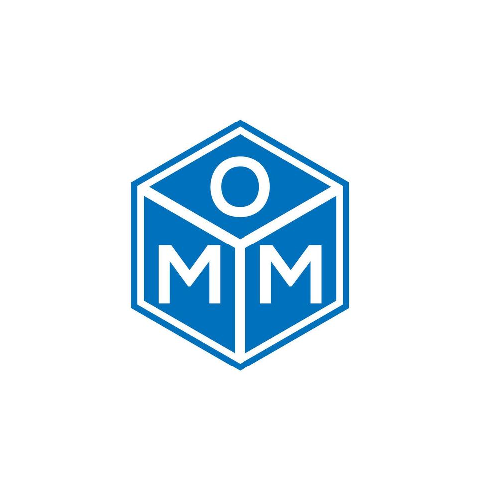 diseño de logotipo de letra omm sobre fondo negro. concepto de logotipo de letra de iniciales creativas omm. diseño de letras omm. vector