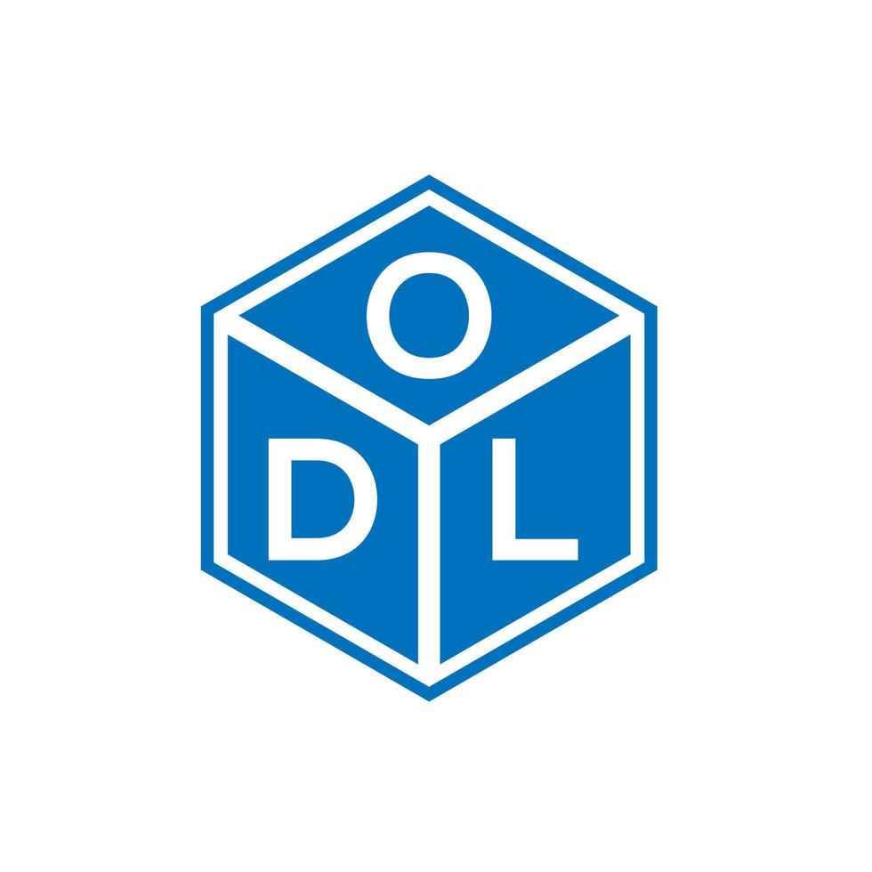 diseño de logotipo de letra odl sobre fondo negro. concepto de logotipo de letra de iniciales creativas odl. Diseño de letras antiguas. vector