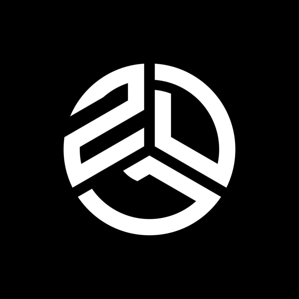 ZDL letter logo design on black background. ZDL creative initials letter logo concept. ZDL letter design. vector