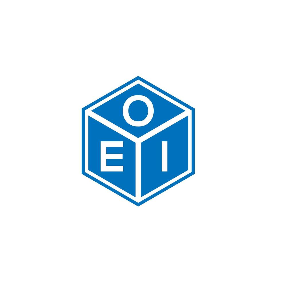 OEI letter logo design on black background. OEI creative initials letter logo concept. OEI letter design. vector