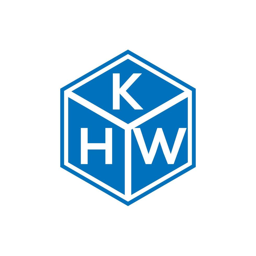 KHW letter logo design on black background. KHW creative initials ...