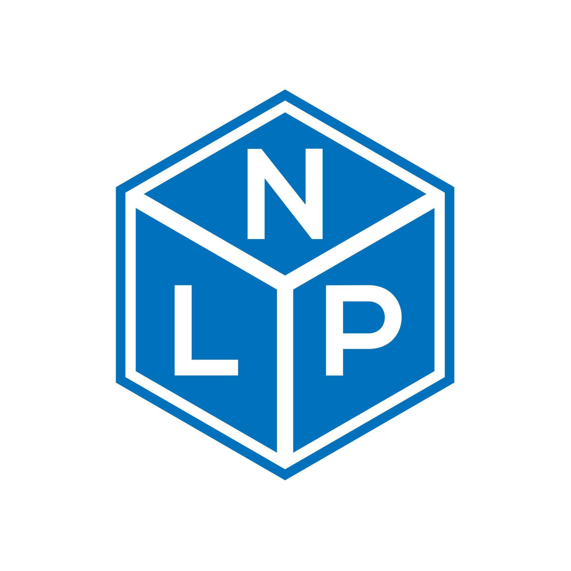 NLP letter logo design on black background. NLP creative initials ...
