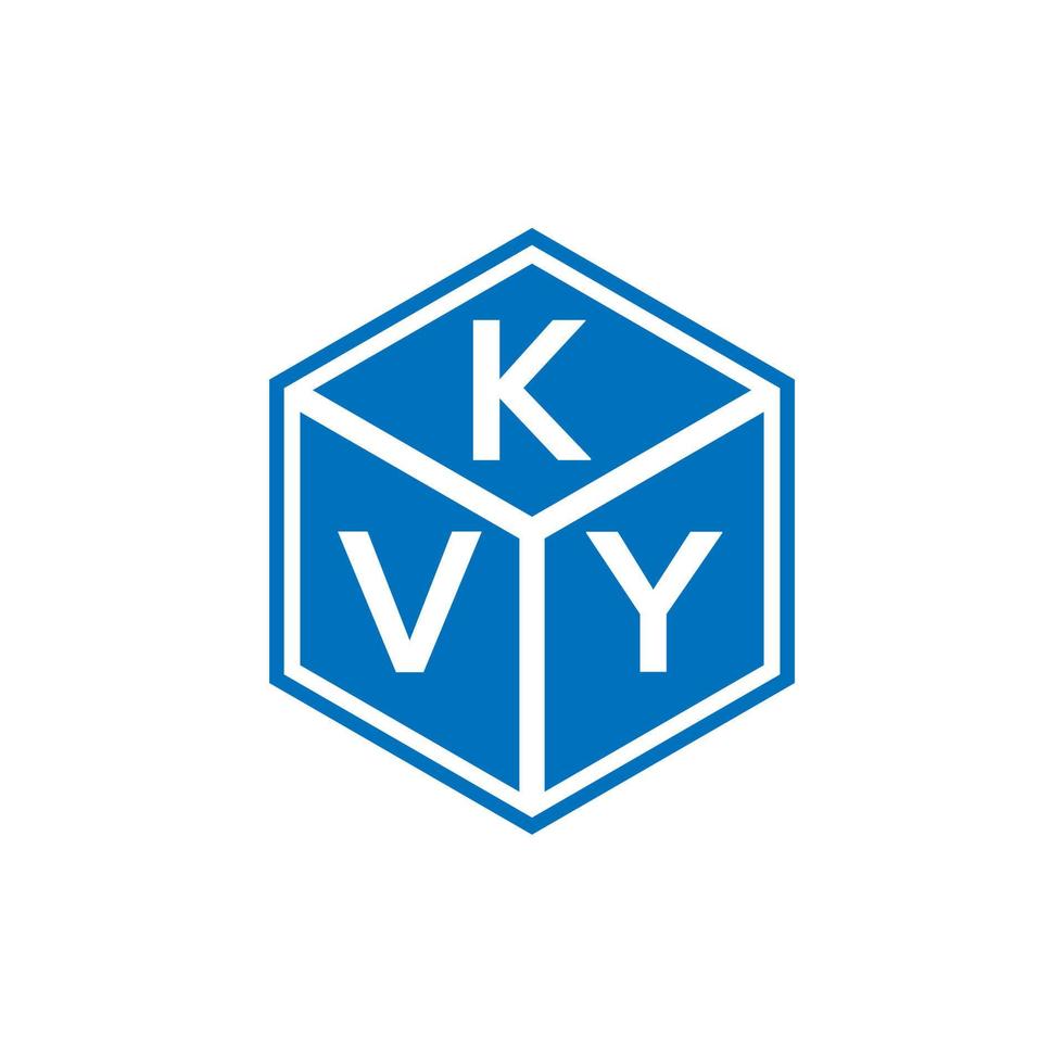 KVY letter logo design on black background. KVY creative initials letter logo concept. KVY letter design. vector