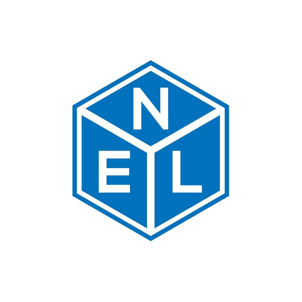 NEL letter logo design on black background. NEL creative initials letter logo concept. NEL letter design. vector