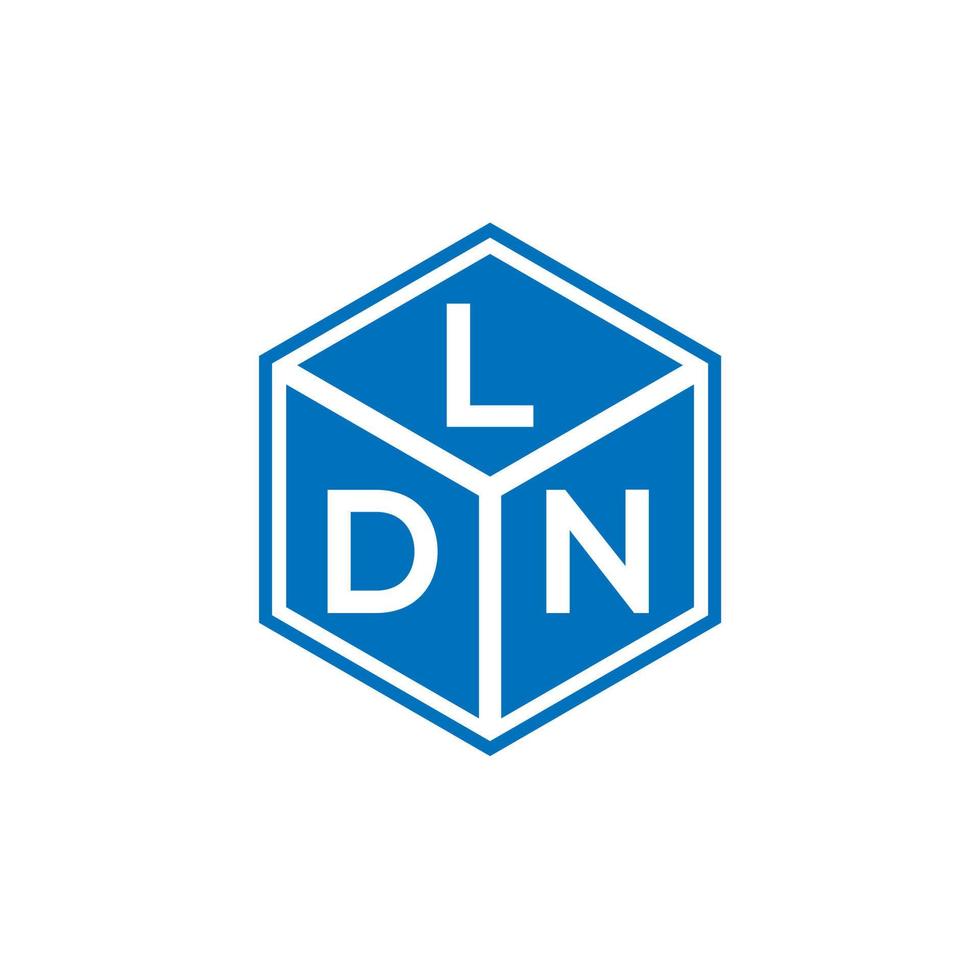 diseño de logotipo de letra ldn sobre fondo negro. concepto de logotipo de letra de iniciales creativas ldn. diseño de letras ldn. vector