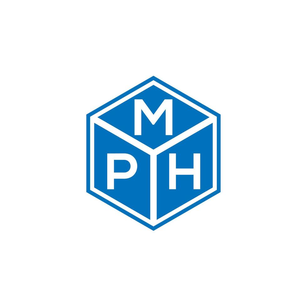 MPH letter logo design on black background. MPH creative initials letter logo concept. MPH letter design. vector