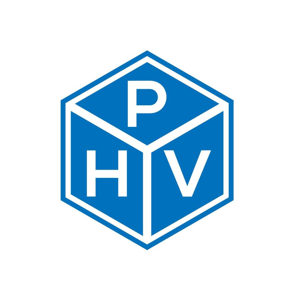PHV letter logo design on black background. PHV creative initials letter logo concept. PHV letter design. vector