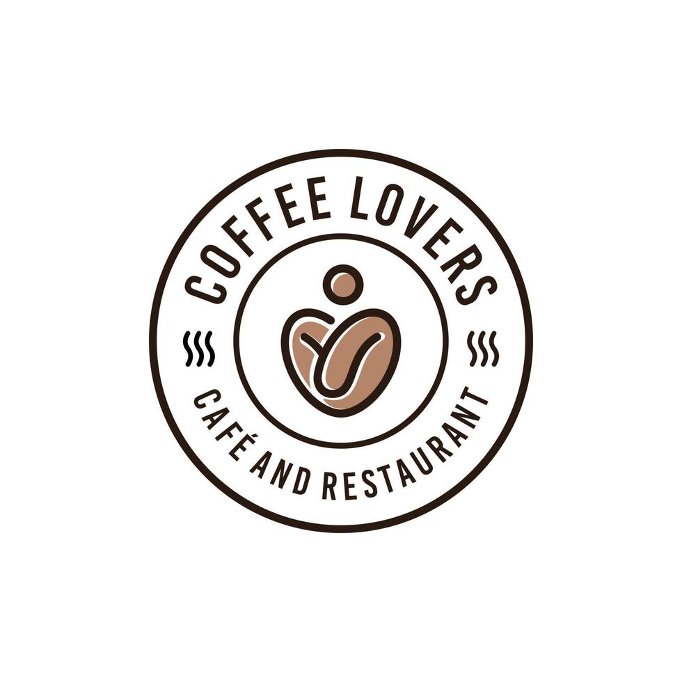 plantilla de logotipo de café vintage vector