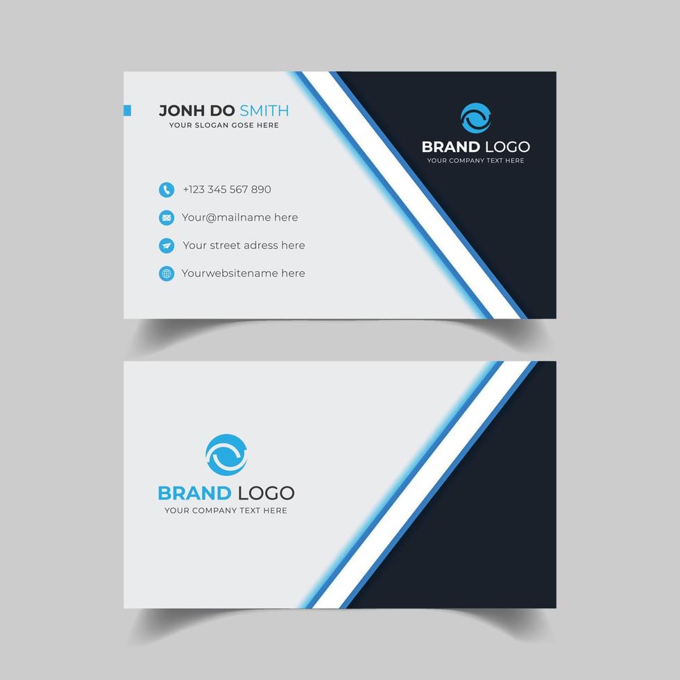 simple and modern business card design template vector