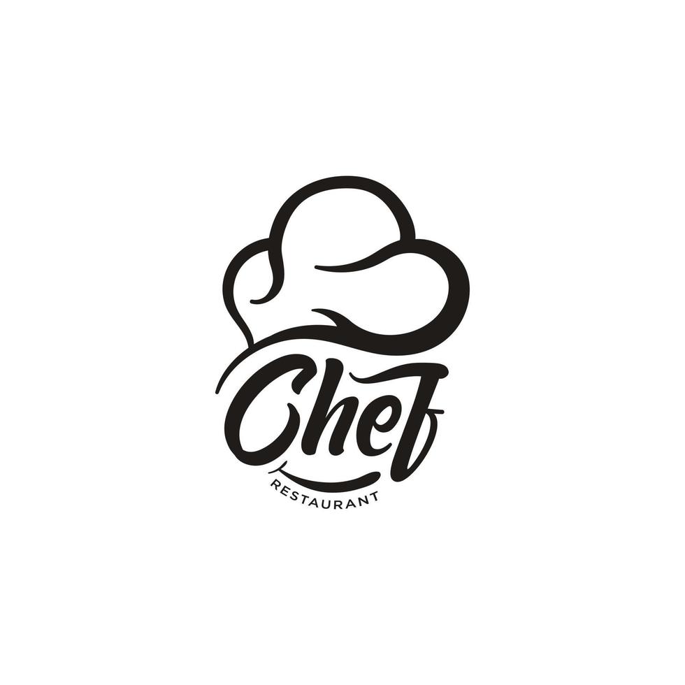 Inspiración en el diseño del logotipo del restaurante Chef Head vector